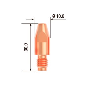 FUBAG Контактный наконечник M8х30 мм ECU D=0.9 мм (25 шт.) в Барнауле фото