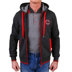 Серо-красная толстовка Fubag с капюшоном  размер XL