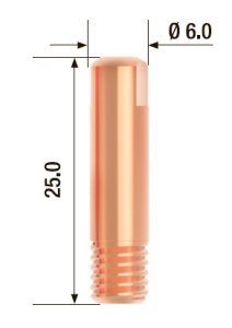 FUBAG Контактный наконечник M6х25 мм ECU D=0.6 мм (10 шт.) в Барнауле фото