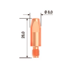 FUBAG Контактный наконечник M6х28 мм ECU D=0.6 мм (10 шт.) в Барнауле фото