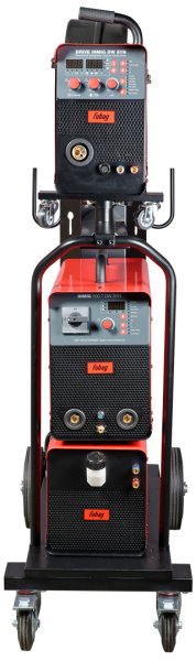 Сварочный полуавтомат INMIG 500T DW SYN + Подающий механизм DRIVE INMIG DW SYN + Шланг-пакет 5 м + Горелка FB 500 3 м + Блок жидкостного охлаждения + Тележка в Барнауле фото