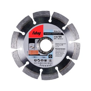 Алмазный отрезной диск FUBAG Beton Pro D125 мм/ 22.2 мм по бетону в Барнауле фото