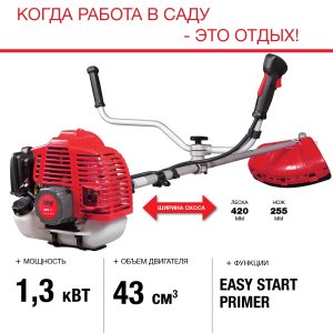 FUBAG Бензиновый триммер FPT 43 + Триммерная леска  сечение витой квадрат L 130 м * 2.4 мм в ПОДАРОК в Барнауле фото