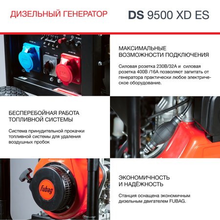 FUBAG Дизельный генератор (одно- и трехфазный) с электростартером DS 9500 XD ES в Барнауле фото