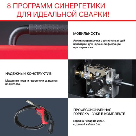 FUBAG Сварочный полуавтомат IRMIG 188 SYN PLUS c горелкой FB 250 3 м в Барнауле фото